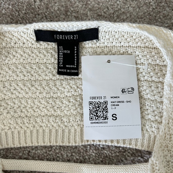 NWT Forever 21 cream cutout knit dress - Picture 2 of 6